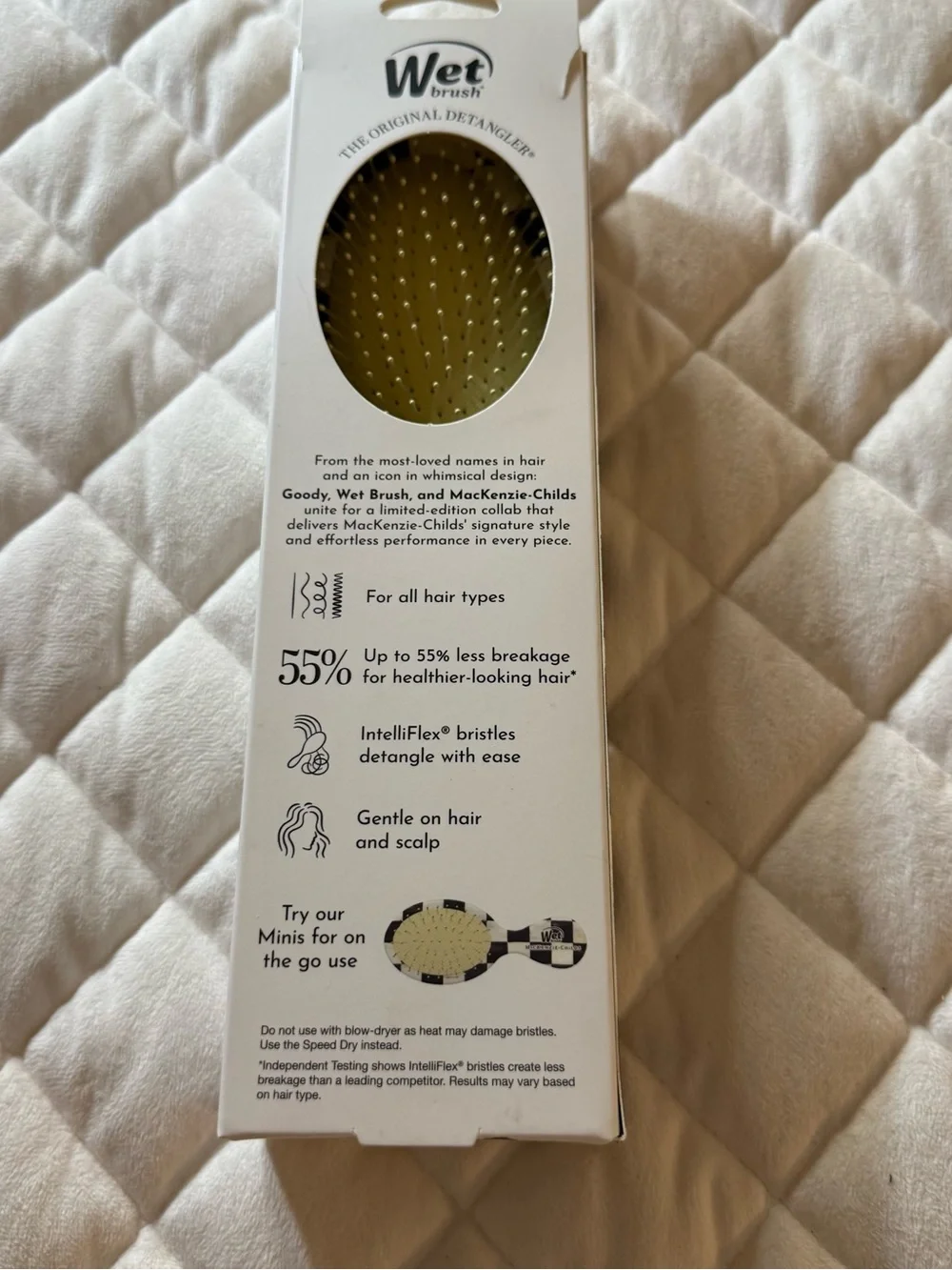 NIB MacKenzie-Childs x Wet Brush Original Detangler Courtly Check Limited Edtion
